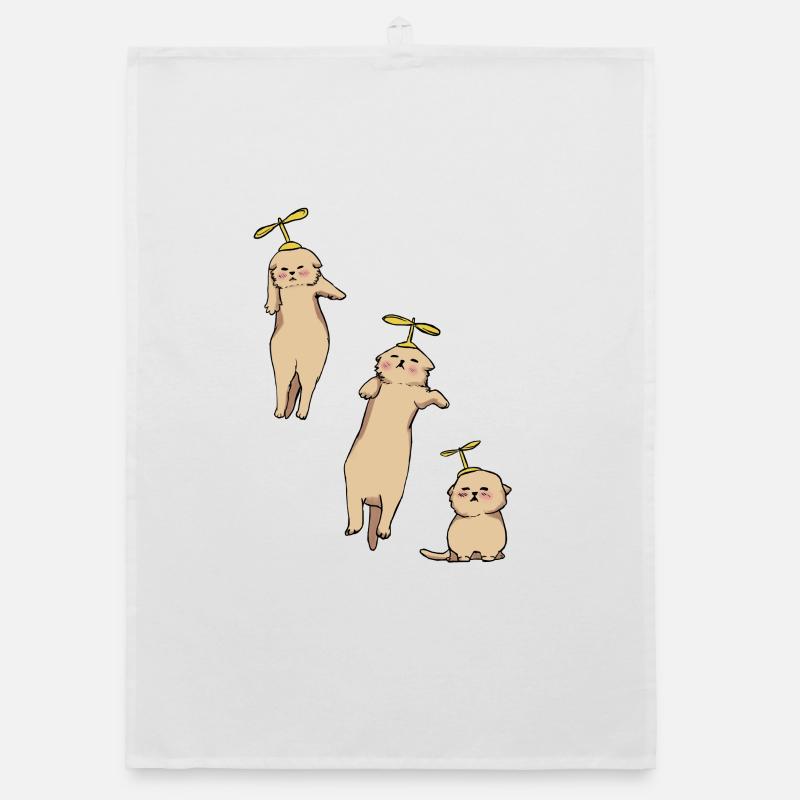 Hélicoptère Kittens Torchon bio