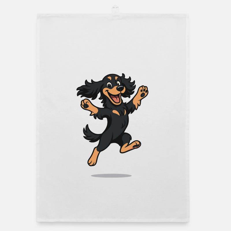 Cocker Spaniel de dessins animés rebondissants Torchon bio