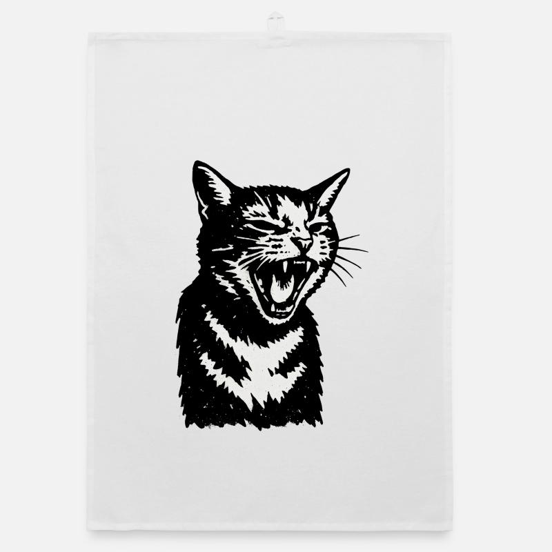 Screaming Shadowcat Organic dish towel