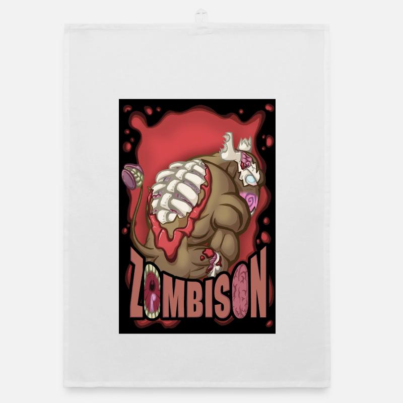 Zombison 2 Poster - Organic Geschirrtuch - Weiß