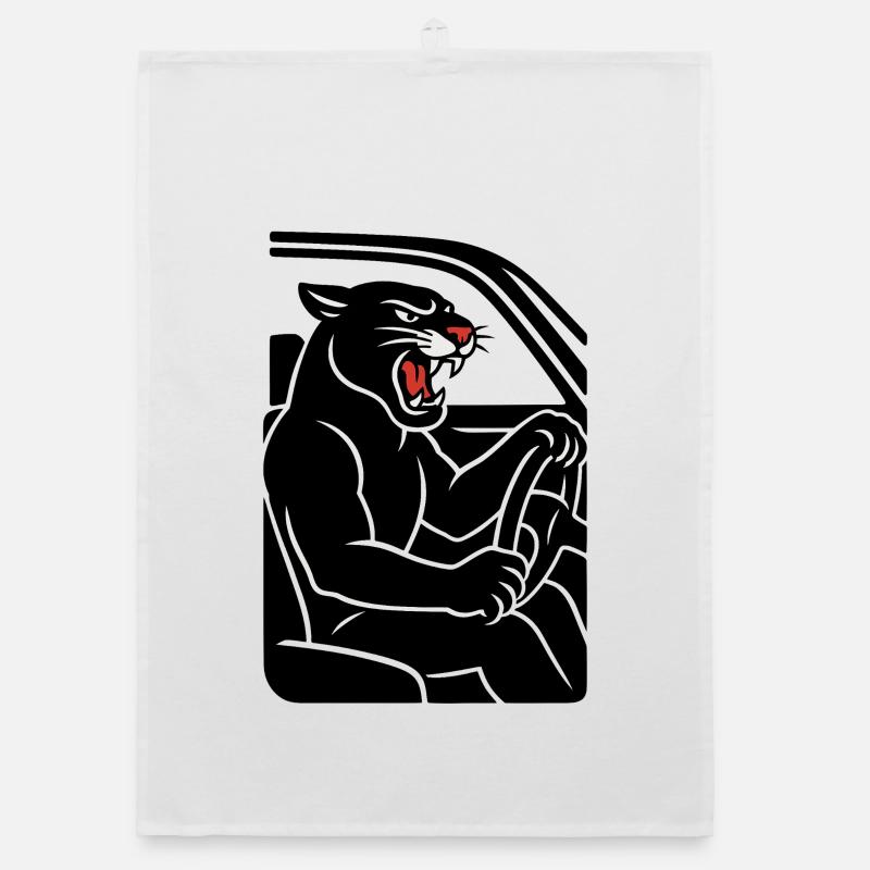 Panther Car Organic dish towel