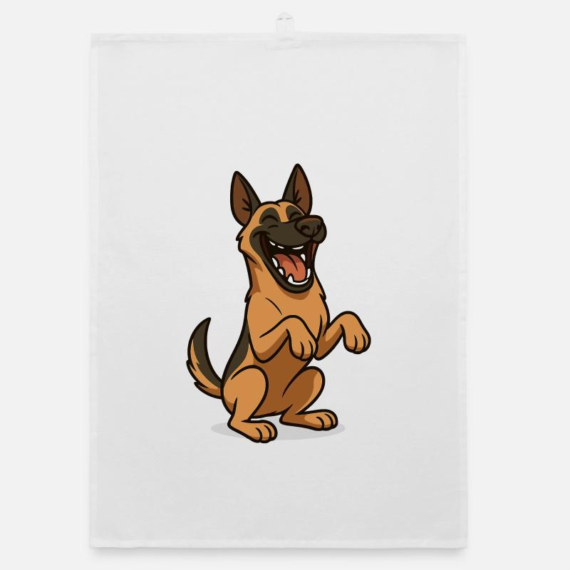 Chien Malinois Rieur Torchon bio