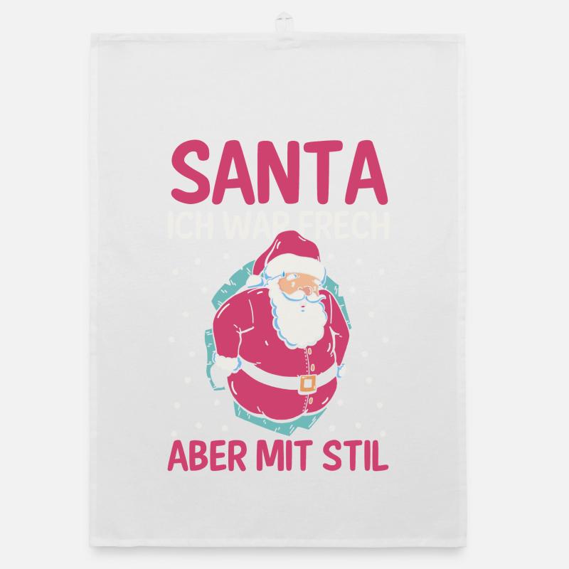 Noël du Père Noël Espiègle Noël Torchon bio