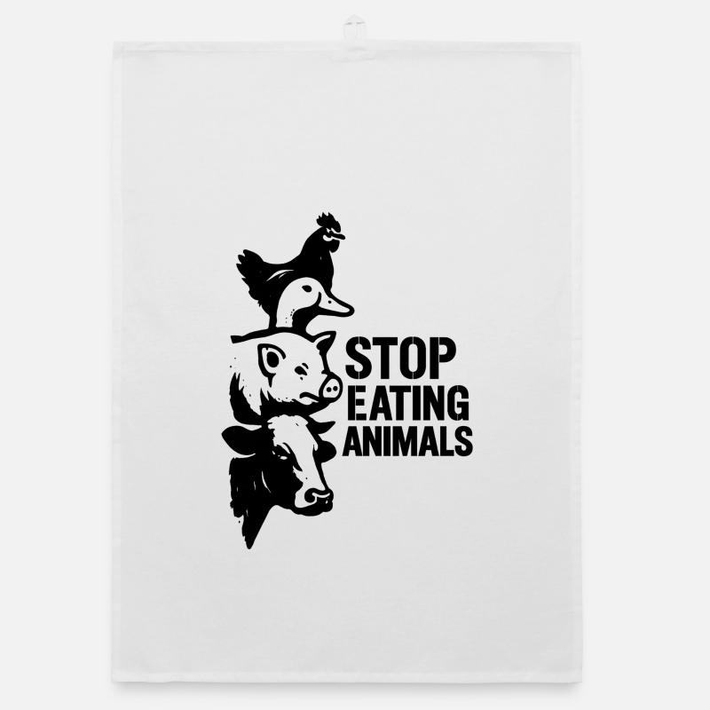 STOP EATING ANIMALS Organic Geschirrtuch