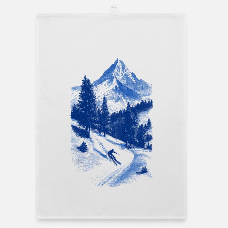 Silhouette du sommet bleu Torchon bio