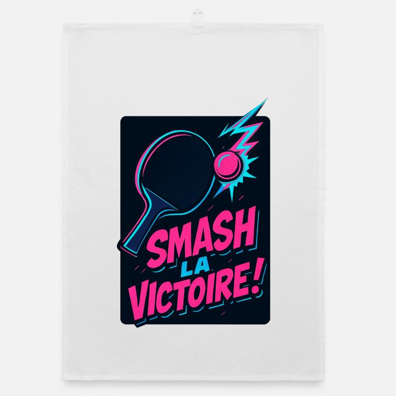 Smash the victory! Ping Pong Organic dish towel