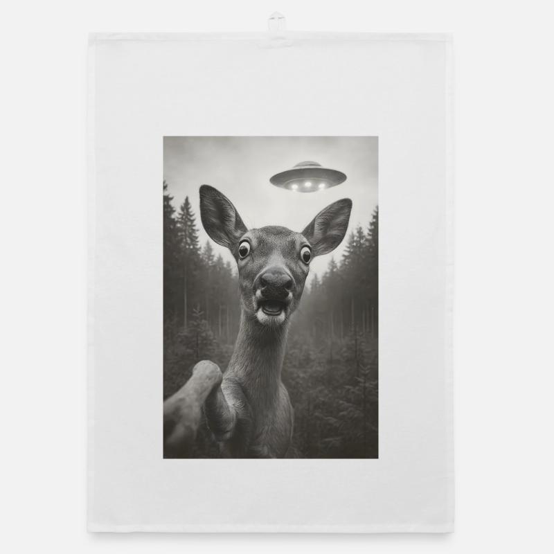 When a deer sees a UFO Organic dish towel