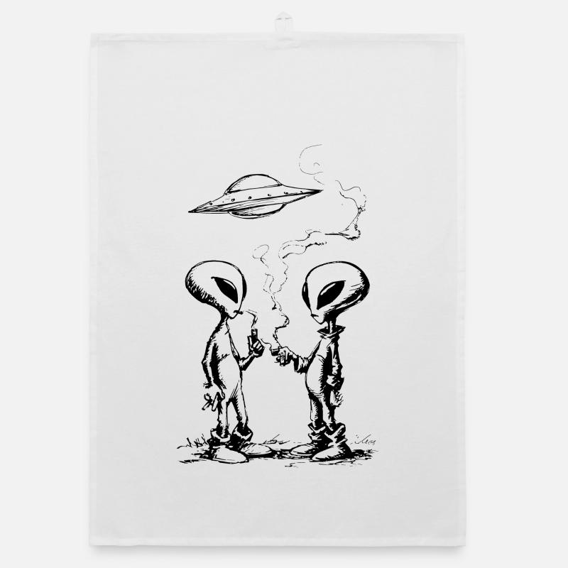 Alien break Organic Geschirrtuch