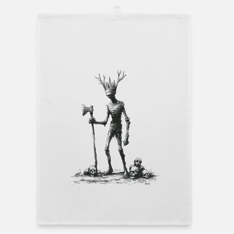 Waldgeist mit Axt Organic Geschirrtuch