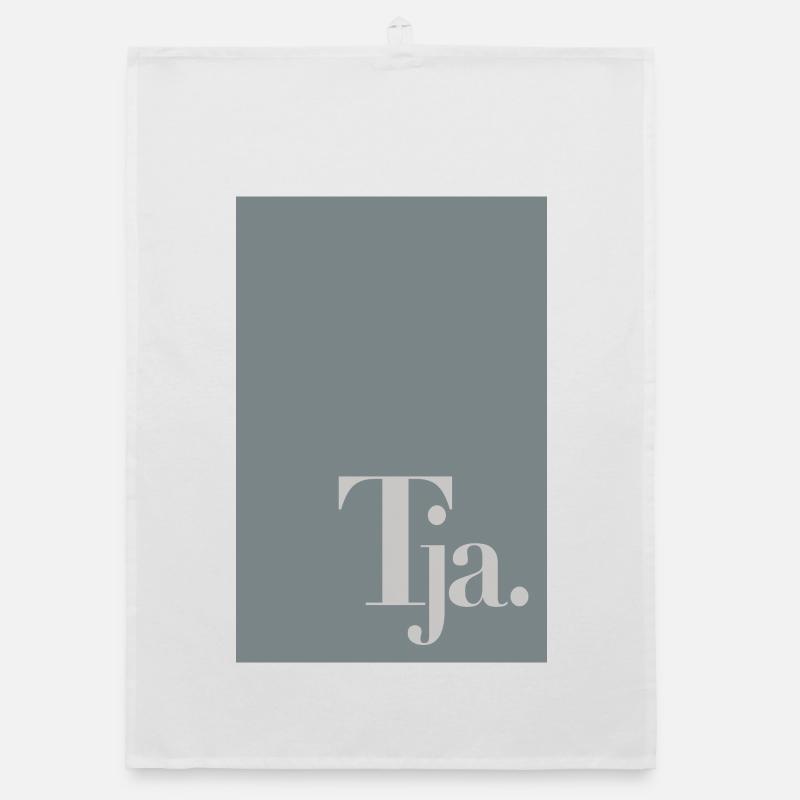 Typographic poster "Well." Organic dish towel