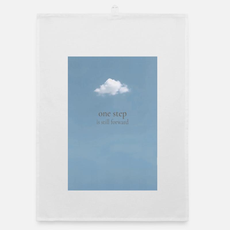 Un pas reste en avant – affiche minimale Torchon bio