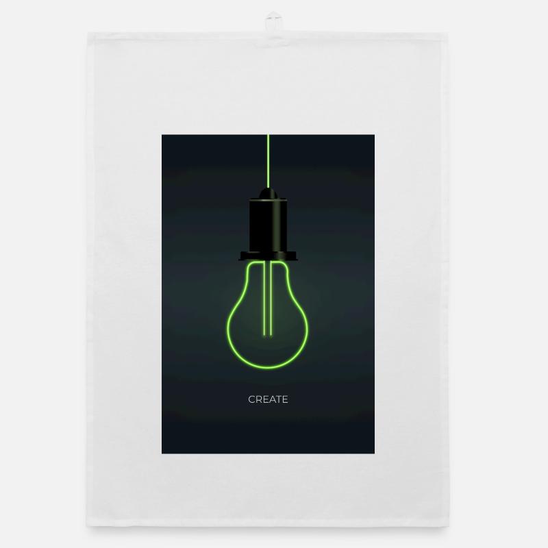 Create – Neon light bulb for creative minds Organic dish towel