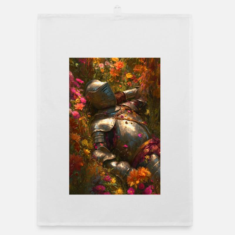 Chevalier fleuri en fleurs Torchon bio