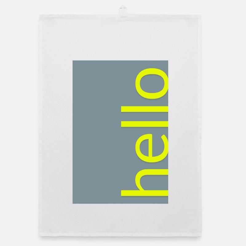 Bonjour – Conception moderne de typographie minimaliste Torchon bio