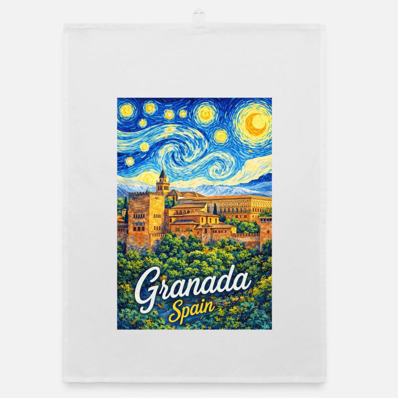 Granada Spain Organic dish towel