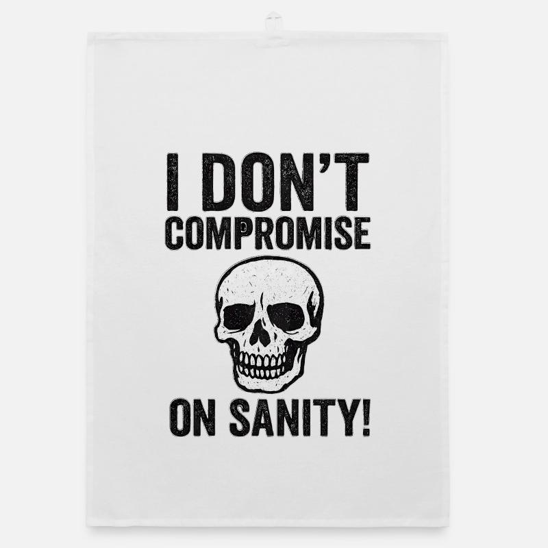 Je ne fais pas de compromis sur la santé mentale, crâne Torchon bio