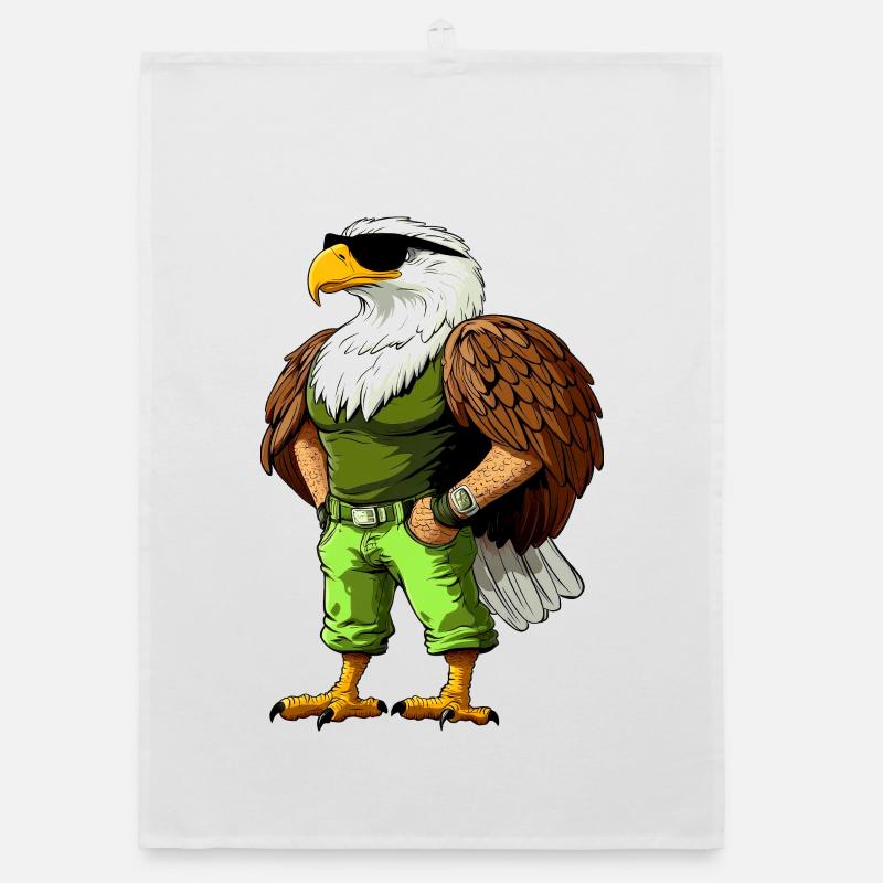 Cooler Adler  Organic Geschirrtuch