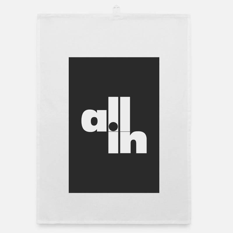 All in Poker Statement Minimal Typography Organic dish towel