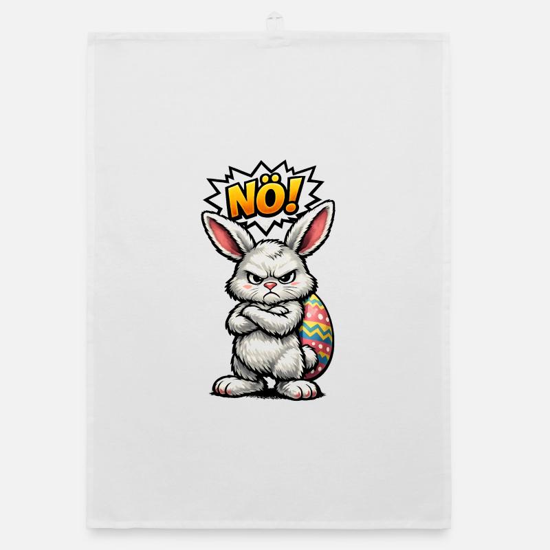Nope Easter Bunny Easter Organic dish towel