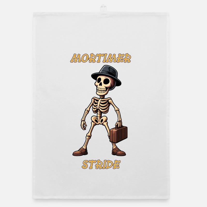 Mortimer Stride Skelett  Internet Animation Star Organic Geschirrtuch