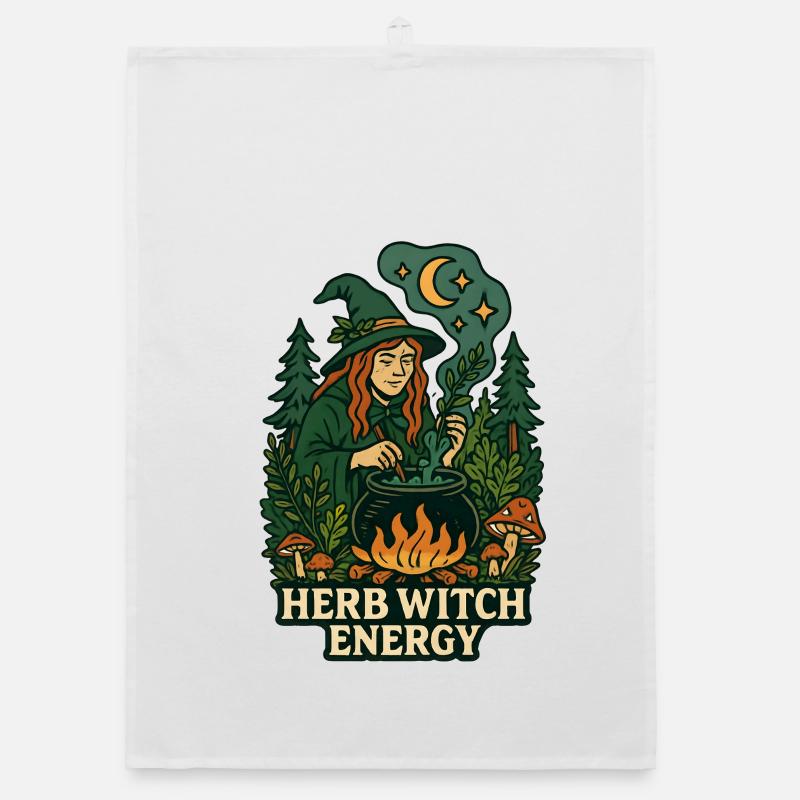 Forest Witch Energy Herbal Spell Organic dish towel