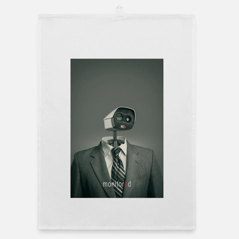 Monitored Minimal Surveillance Poster Organic Geschirrtuch