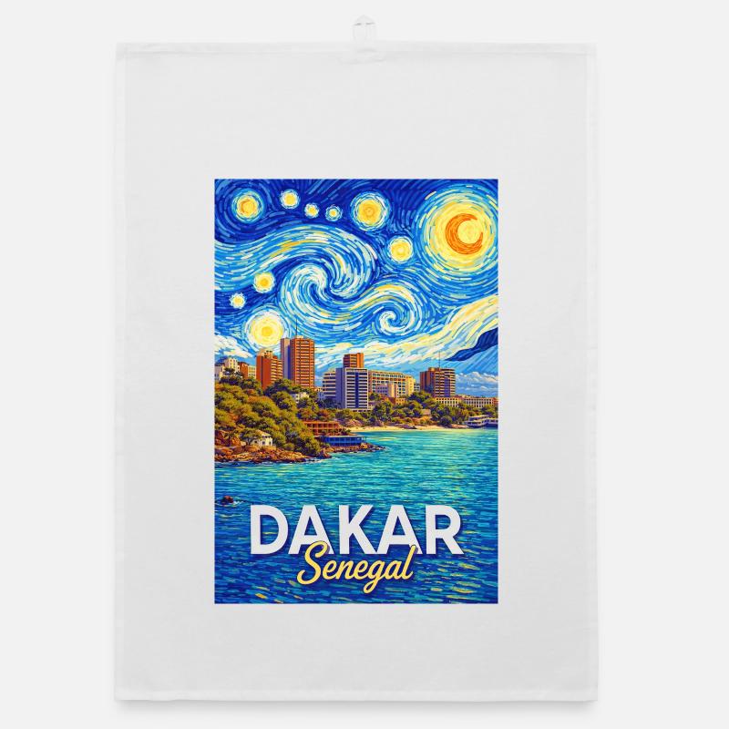 Dakar, Sénégal, Côte du ciel étoilé Torchon bio