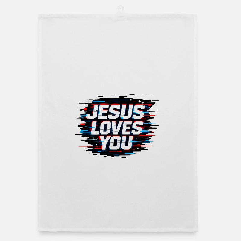 Bug de Jésus t’aime Torchon bio