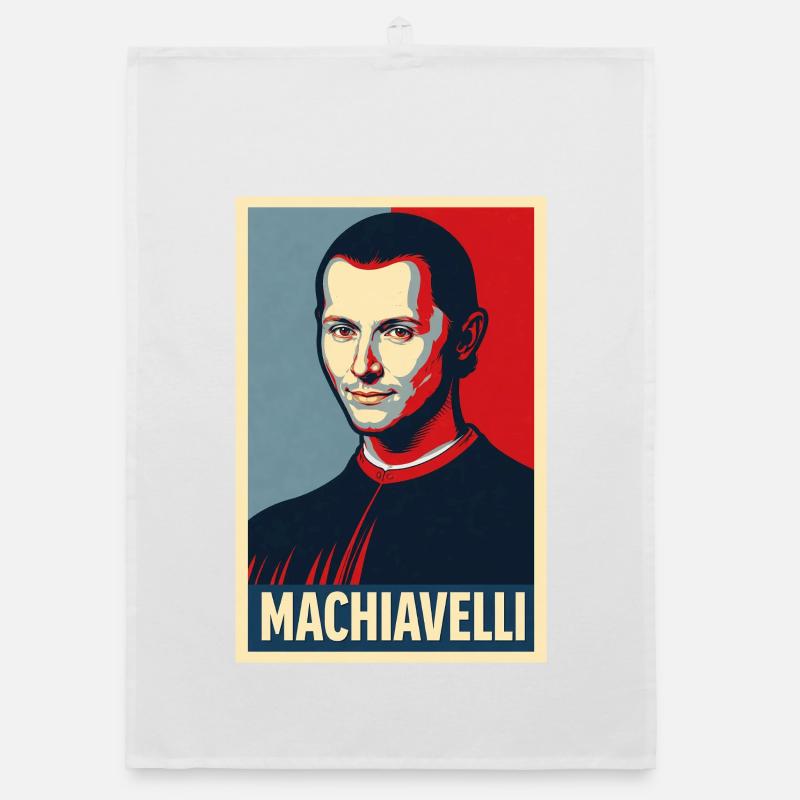 Machiavelli Pop-Art-Porträt Organic Geschirrtuch