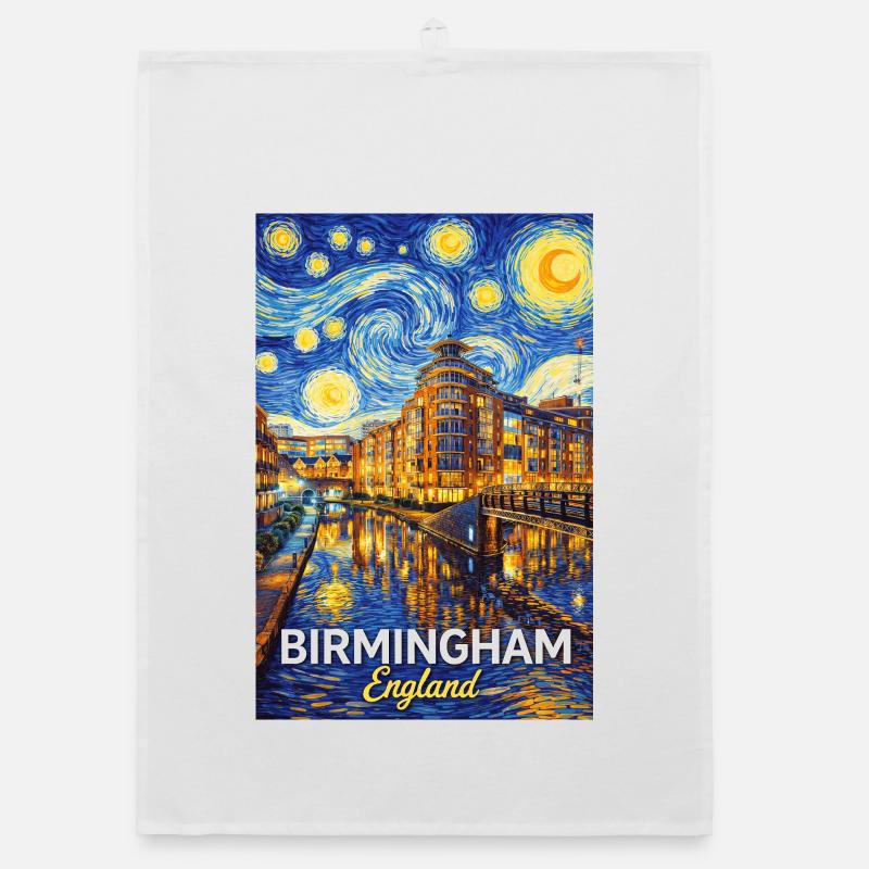 Birmingham, Angleterre, Nuit étoilée Torchon bio