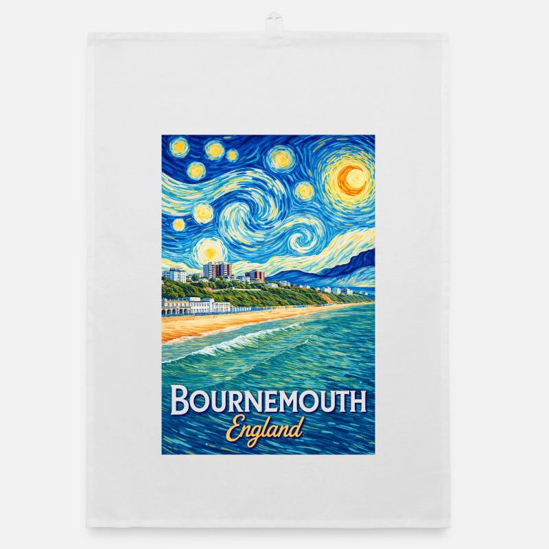 Bournemouth, Angleterre, Nuit étoilée Torchon bio