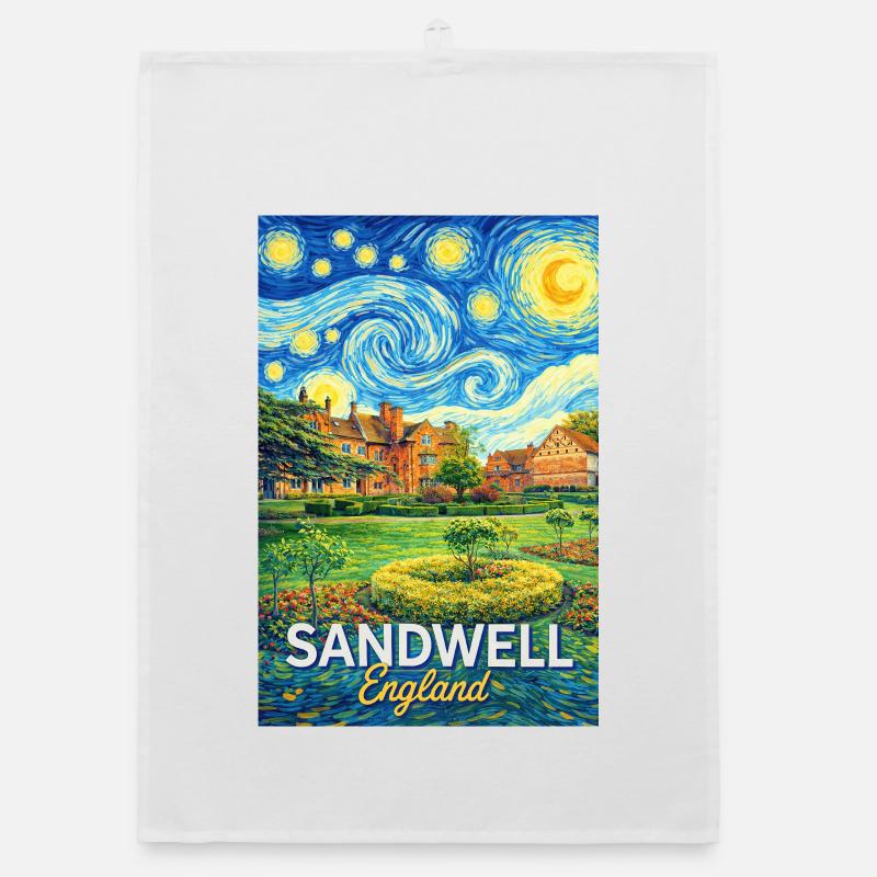 Sandwell England Starry Night Organic dish towel