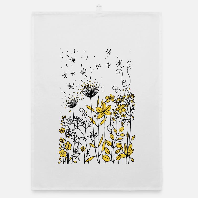 Flowers Organic dish towel