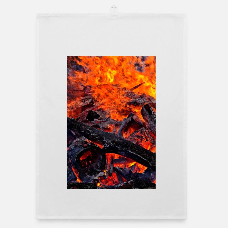 Herz der Glut Makro Poster Organic Geschirrtuch