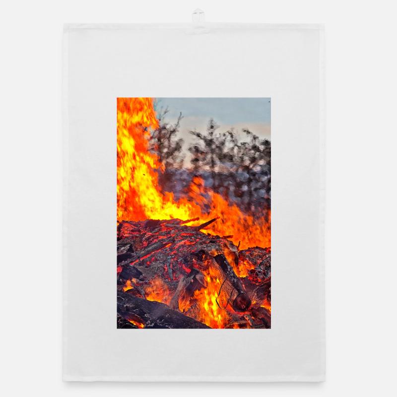 Fire & Flame Easter Fire Poster Organic dish towel
