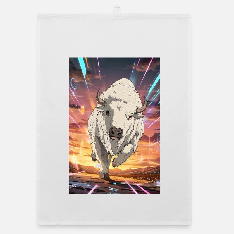 Bison-Neon-Lauf Organic Geschirrtuch