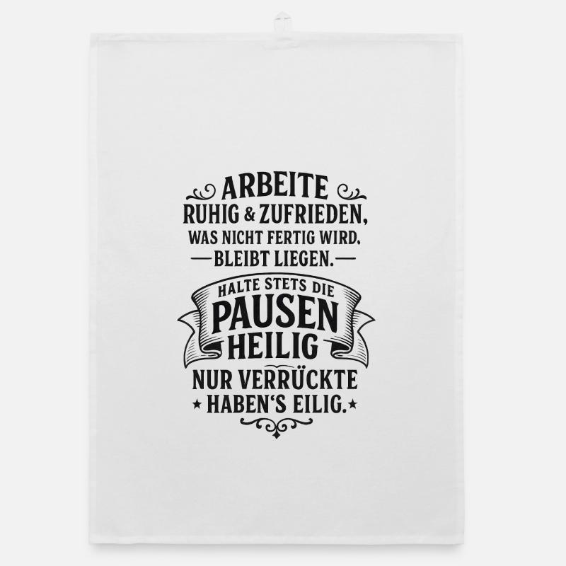 ARBEIT klingt besser - Coole Spruch Geschenk Idee Organic Geschirrtuch