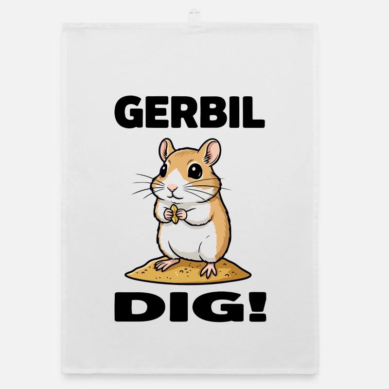 Gerbil Dig Gerbil Nagetreide-Sand Organic Geschirrtuch