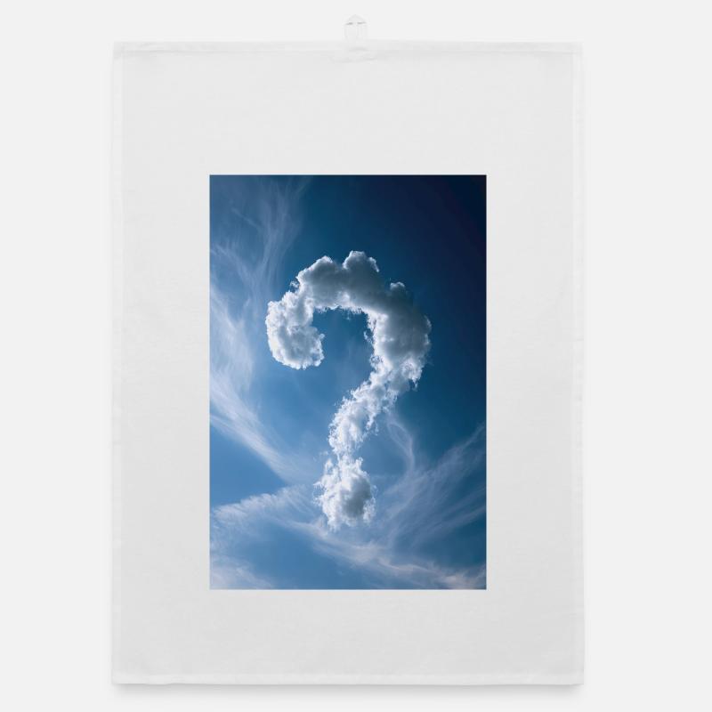 Cloud Question Mark Sky Organic dish towel