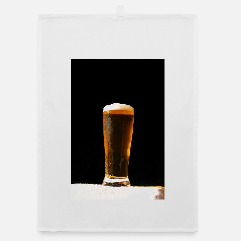 Lumière de soirée en verre de bière Torchon bio
