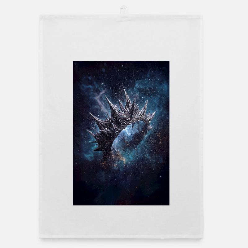Spiked Nebula Crown Organic dish towel