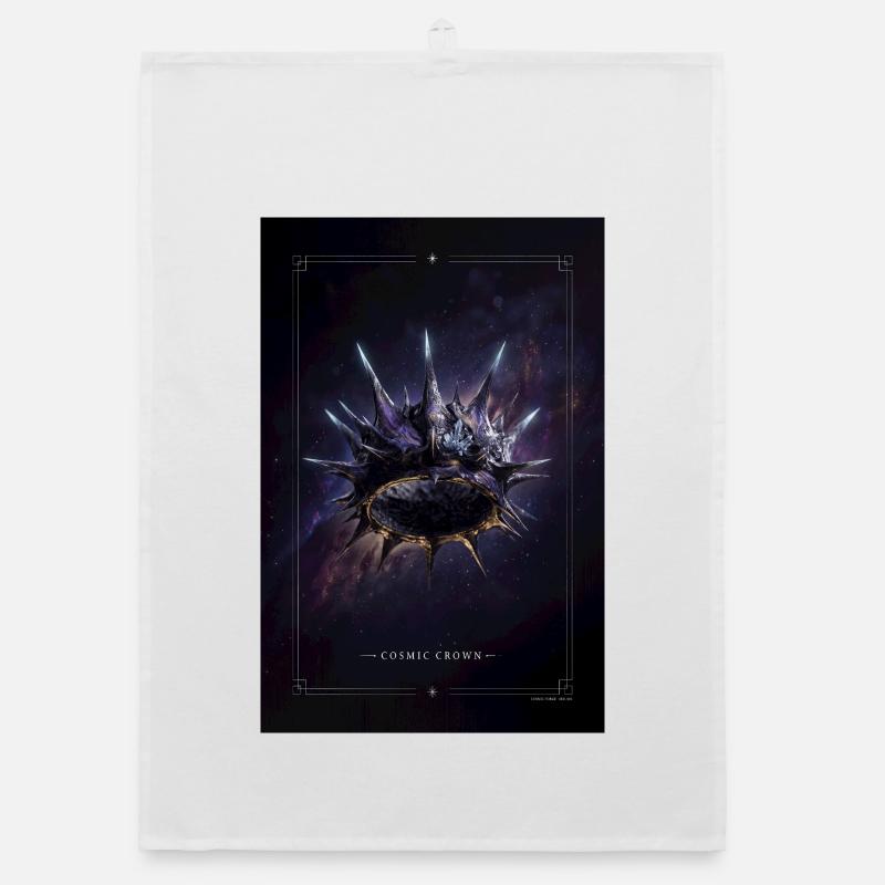Cosmic Crown Nebula Ring Organic dish towel