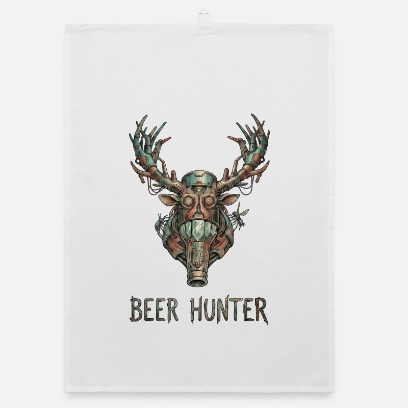 Steampunk-Bierjäger Organic Geschirrtuch