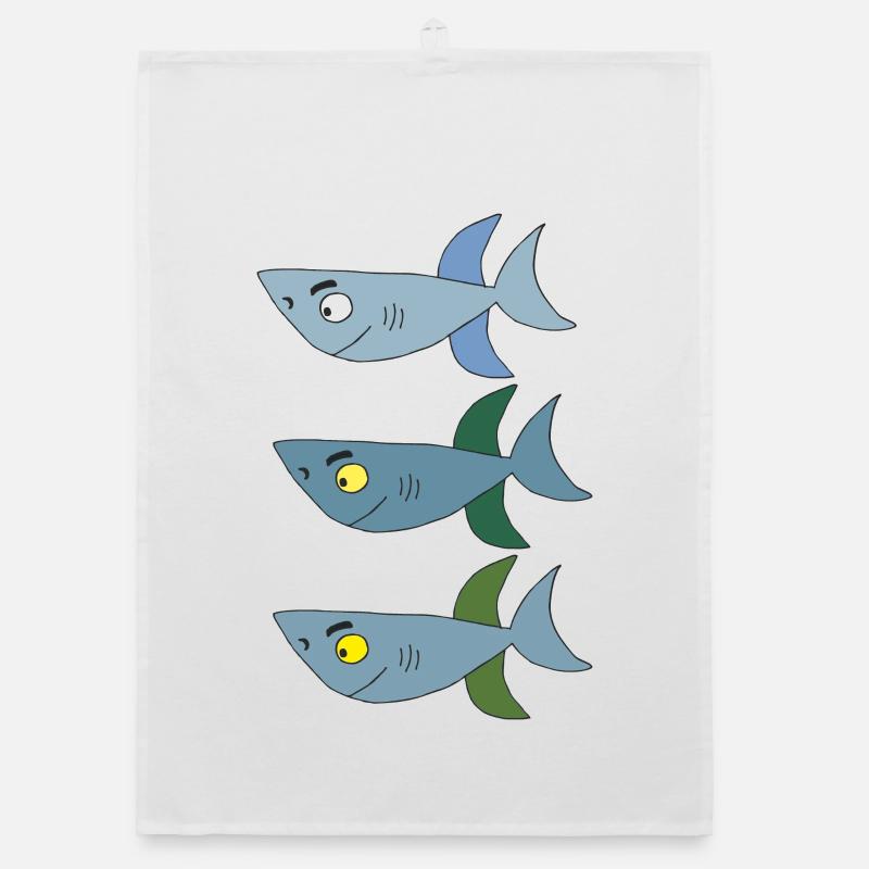 haifisch 3 brüder Organic Geschirrtuch