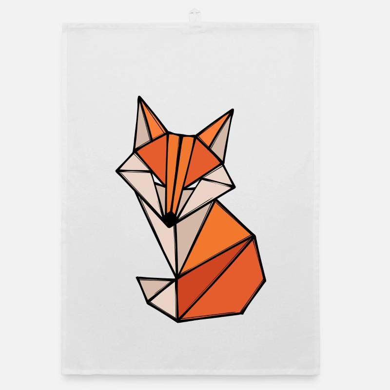 Fuchs Polygon Geometry Abstract Art Creative Organic dish towel