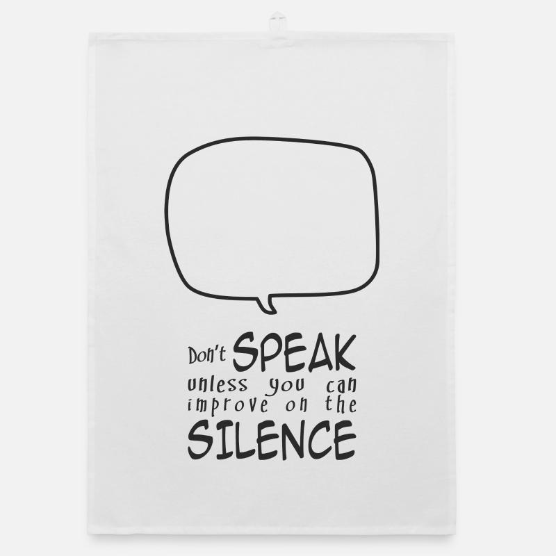 Don't Speak Organic dish towel