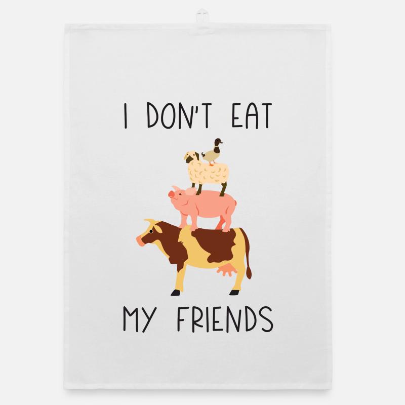 Je ne mange pas mes amis Torchon bio