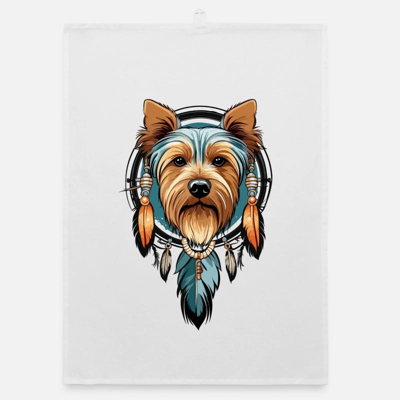 Yorkshire Terrier Traumfänger Organic Geschirrtuch