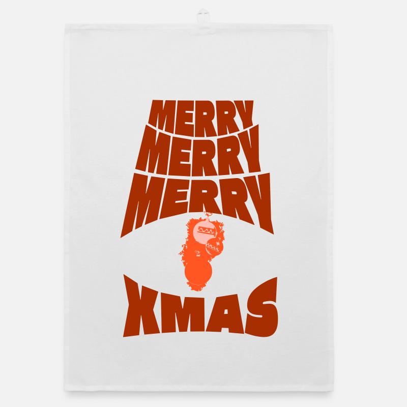 Weihnachtspullover: Merry³ Christmas Organic Geschirrtuch