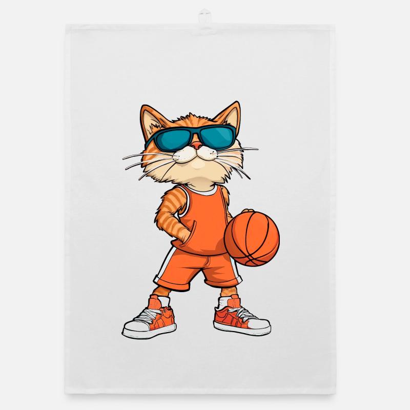 Cool Cat Basketteur Torchon bio